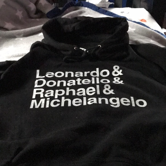 spectra Tops - Black Hoodie with White Lettering spectra Tops - Black Hoodie with White Lettering